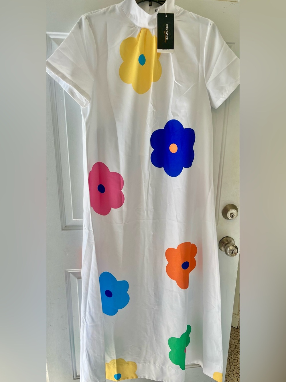 UOOZEE Long Floral Shift Dress NWT Size Large
